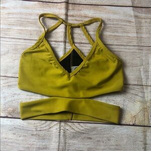 Five Dancewear Yellow Strappy Sports Bra